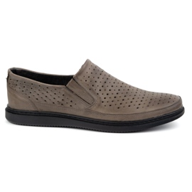 Polbut Scarpe in pelle aperta da uomo 2107l grigio