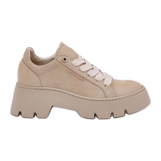 Scarpe sportive con sneaker sulla piattaforma Chebello 4632 Gold d'oro