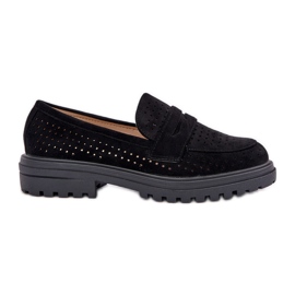 Flat -Eel Women's Openwork Felers Black nero