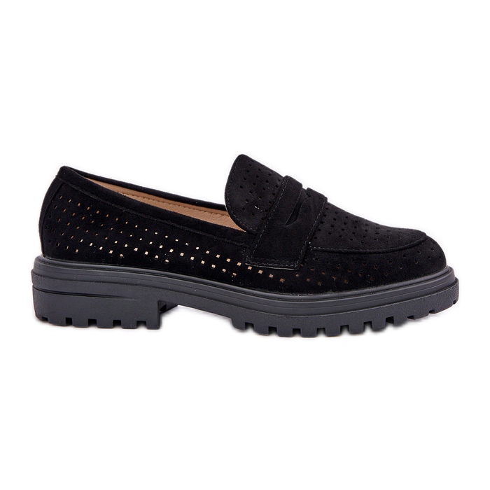Flat -Eel Women's Openwork Felers Black nero