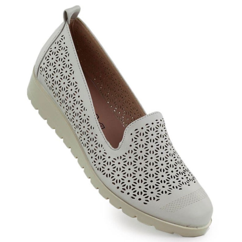 M.Daszyński Scarpe a M. Daszyński MR1628-20 a fiori grigio