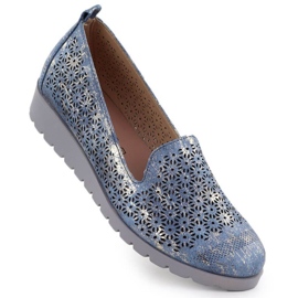 M.Daszyński Scarpe a M. Daszyński MR1628-20 a fiori blu
