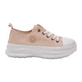 Sneaker femminili sull'enorme Sole Big Star NN274127 Beige