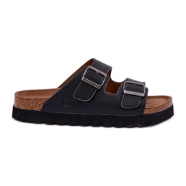 Slipisti per uomini leggeri con fibbie in pelle Eco Big Star NN174531 Nero