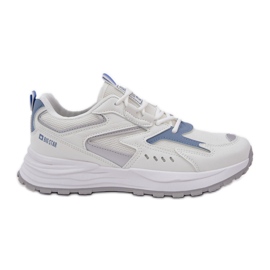 Scarpe sportive femminili Big Star NN274A094 Sistema Hi-Poly Sistema blu bianco bianca