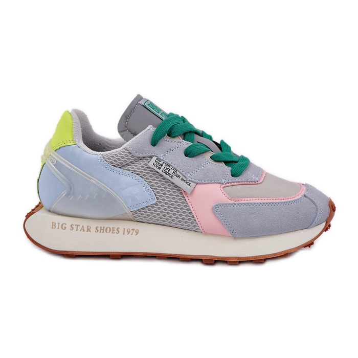 Sneaker da donna sul sistema di memory foam Big Star NN274682 Blue Platform