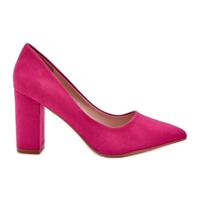 Pompe da donna sul pilastro Eco Suede Fucsia rosa