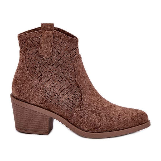 S.Barski Stivali da cowboy per Eco Castle Openwork Smart S. Barski Hy51-061 Dark beige