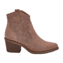 S.Barski Stivali da cowboy per eco beige