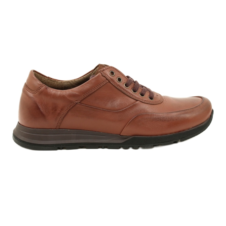 Olivier Scarpe casual da uomo in pelle 902KNT marrone
