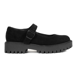 Goodin Scarpe nere sulla piattaforma in pelle scamosciata nero
