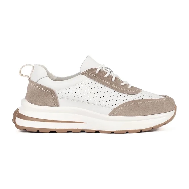 Goodin Scarpe sportive in pelle openwork su una spessa suola bianca