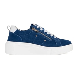 Goodin Sneaker blu su una suola spessa