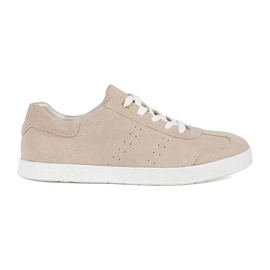 Goodin Sneaker da donna in pelle beige