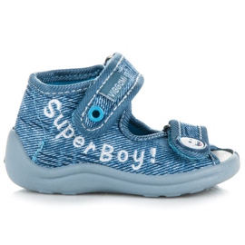 Viggami Scarpe di jeans con velcro blu