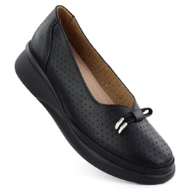 Scarpe sulla piattaforma Openwork Black Vinceza 7896 nero
