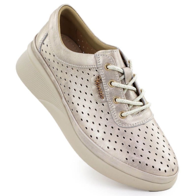 Vinceza Openwork Sports Scarpe 7890 Zlotys d'oro