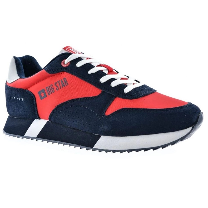 Scarpe sportive da uomo Memory Foam Big Star LL174161 Red con blu navy rosso