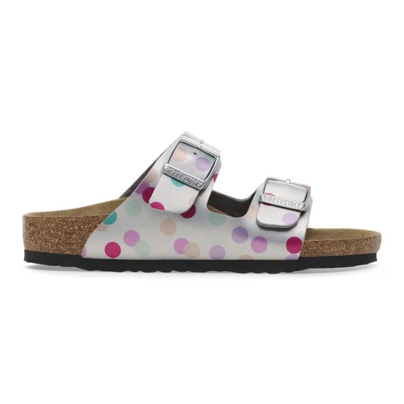 Birkenstock Arizona BS 1029805 flop in pois d'argento
