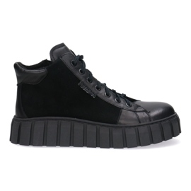 Scarpe in pelle da donna Pollonus Black Face 5-1575-004 nero