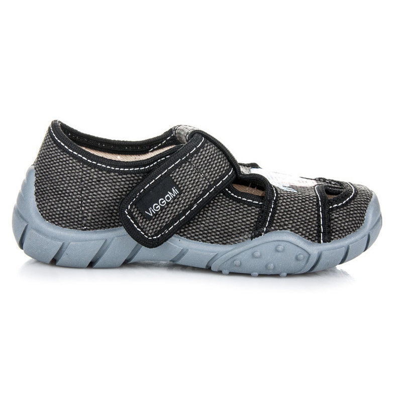 Viggami Scarpe per la casa con velcro grigio