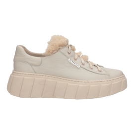 Scarpe in pelle da donna Pollonus Vanilla Verona 5-1616-001 beige