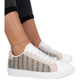 Sneaker materiali da donna beige