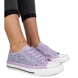Violet Openwork Women's Sneaker viola