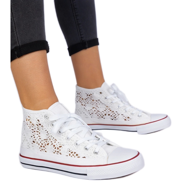 Sneaker femminili di White Openwork bianca