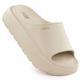 Le infradito sportive femminili su una grande suola beige big star rr274a569