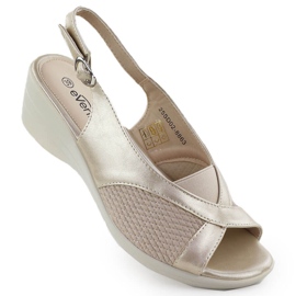 Sandali da donna per comodo beige evento 8863