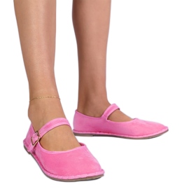 Pink Women's Ballerinas con una chiusura rosa