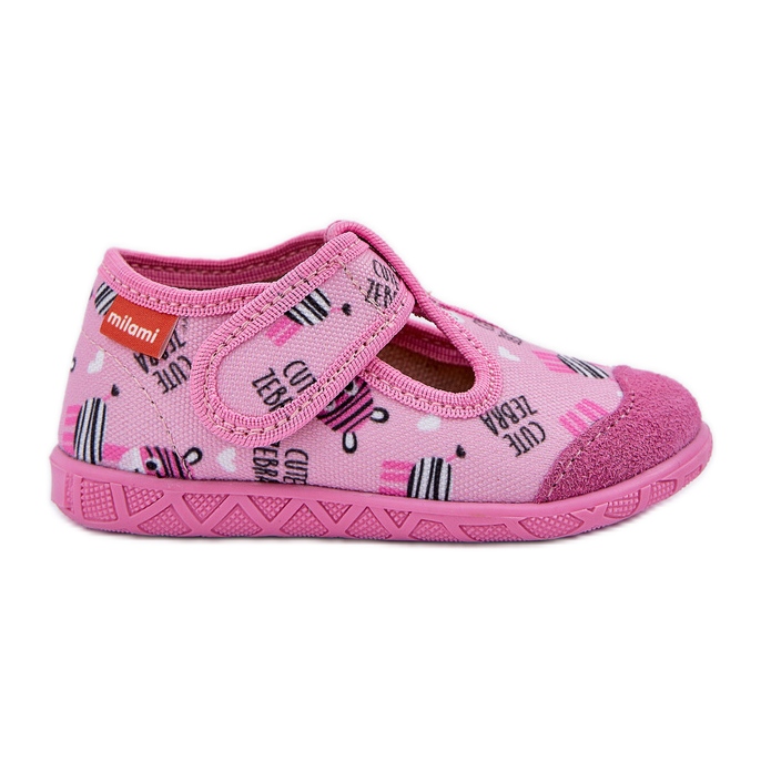 Pantofole per bambini in zelo rosa