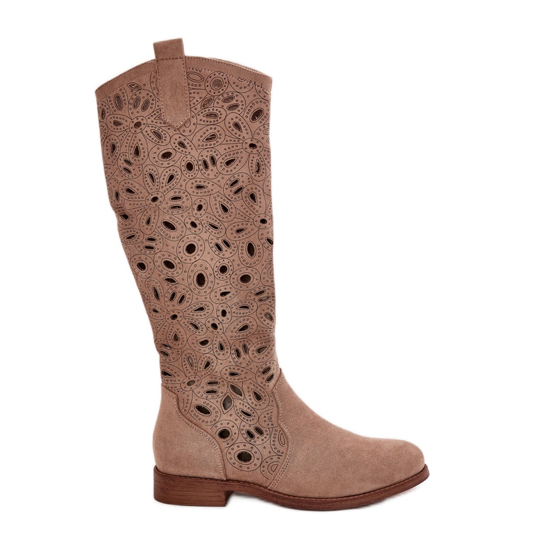 S.Barski Tacchi piatti openwork hy51-176 beige