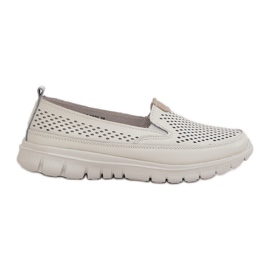 Evento MOFER OPENWORK in pelle leggera 24pb18-6870 BIANCO bianca