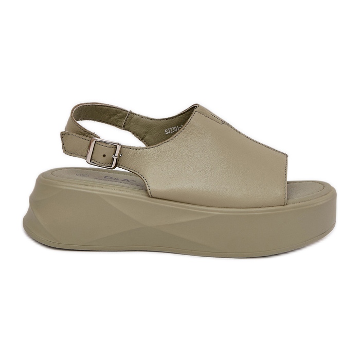 S.Barski Sandali in pelle da donna sulla piattaforma verde SJ2301-2