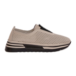 S.Barski Scarpe da donna sbloccate realizzate in pelle naturale S. Barski LR51-672 beige