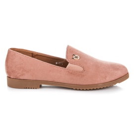 Miss Laura Signori in pelle scamosciata rosa