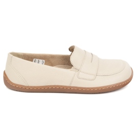 Olivier Eleganti mocassini in pelle minimalista da donna a piedi 1280 beige