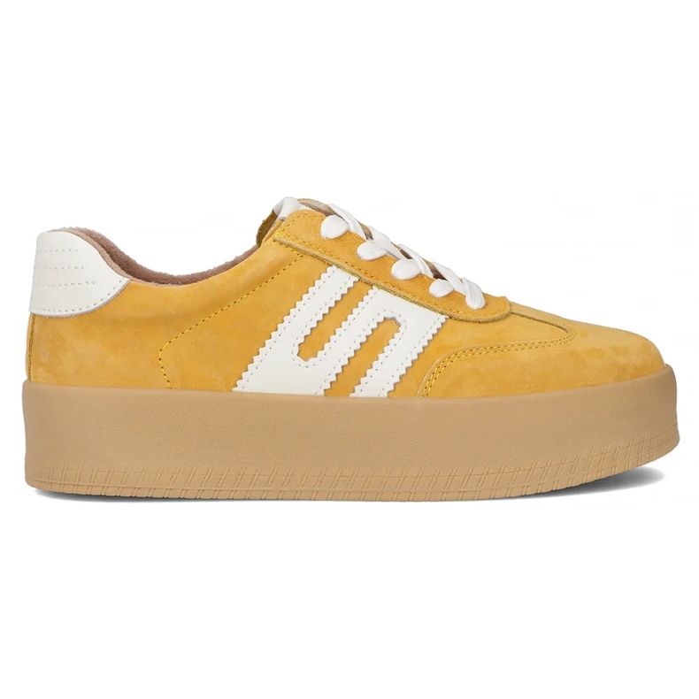 Sneaker in pelle Filippo DP6994/25 żółty Suede giallo