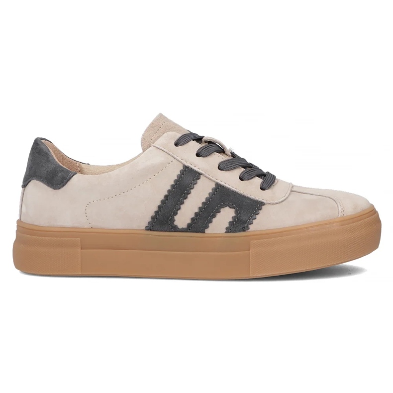 Sneaker in pelle Filippo DP6798/25 beige con grigio