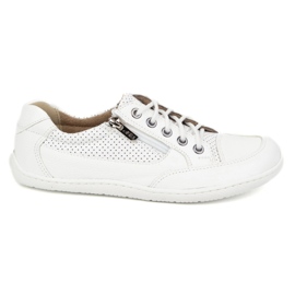 Olivier Sneaker in pelle minimalista femminile a piedi nudi 770 bianchi perforati bianca