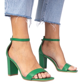 Sandali verdi con tacco alto verde