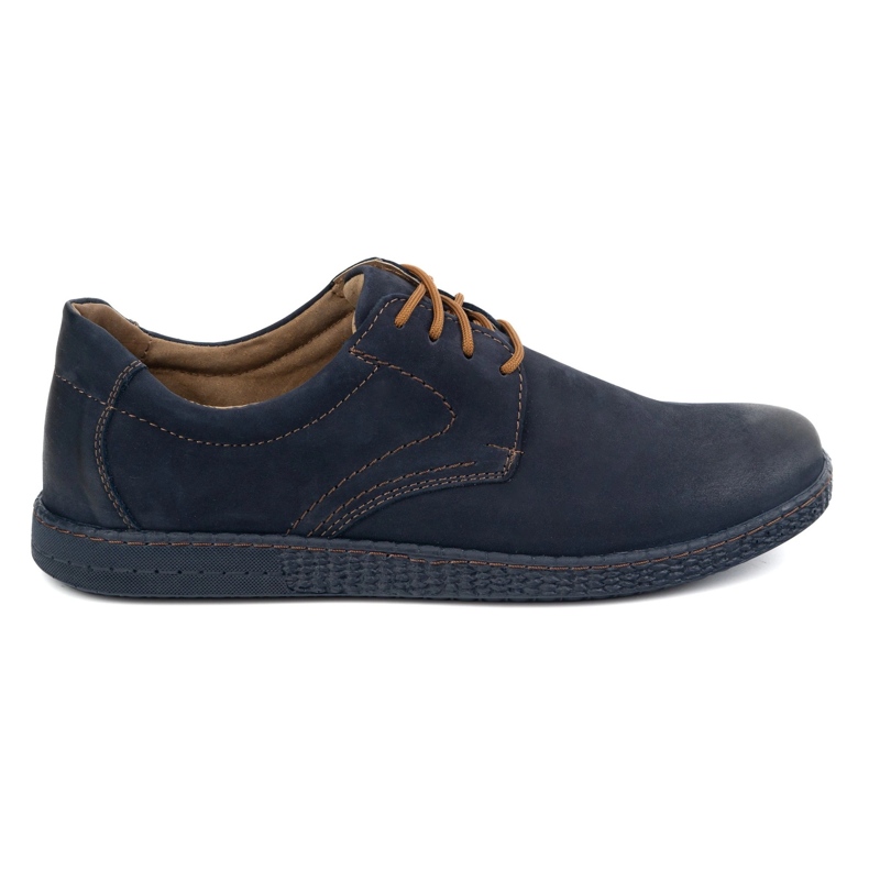KOMODO Scarpe da uomo in pelle casual 933/2 blu navy