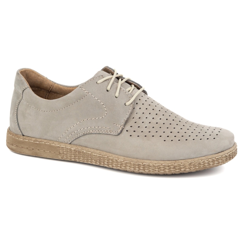 KOMODO Scarpe da uomo in pelle casual 933/l/2 grigio