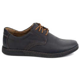 KOMODO Scarpe da uomo in pelle casual 933/2 nero