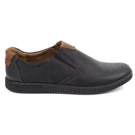 KOMODO Scarpe da uomo in pelle casual 854/2 nero
