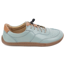 Kampol Scarpe in pelle minimalista a piedi nudi 500/24 ​​pistacchi verde