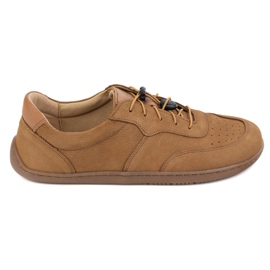 Kampol Scarpe in pelle minimalista a piedi nudi 500/24 ​​marrone chiaro
