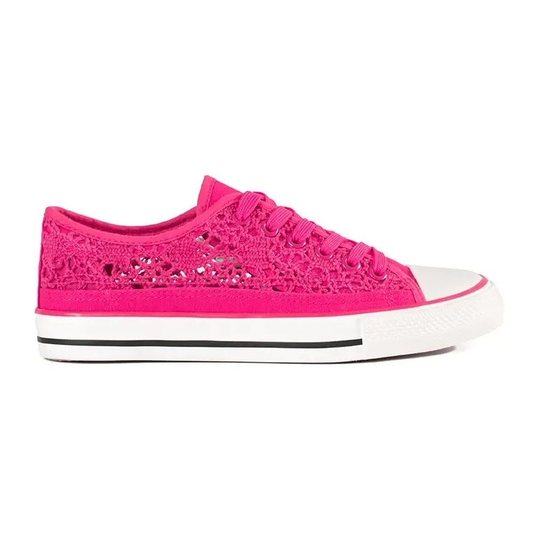 Sneaker legate in apertura rosa